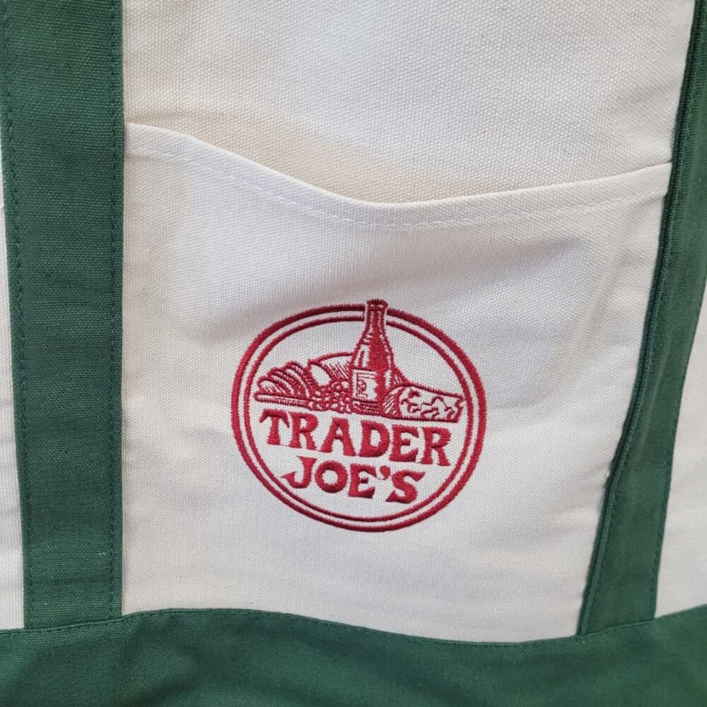 New with Tags! Set of 2: GREEN - Trader Joe's Large & Mini Canvas Totes - Picture 8 of 14